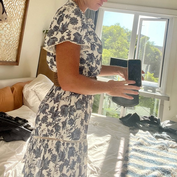 Rebecca Minkoff Natalia Blue & White Print Mini Dress - Picture 3 of 11